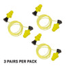 ULTRX Tethered Silicone Ear Plugs 3 Pack