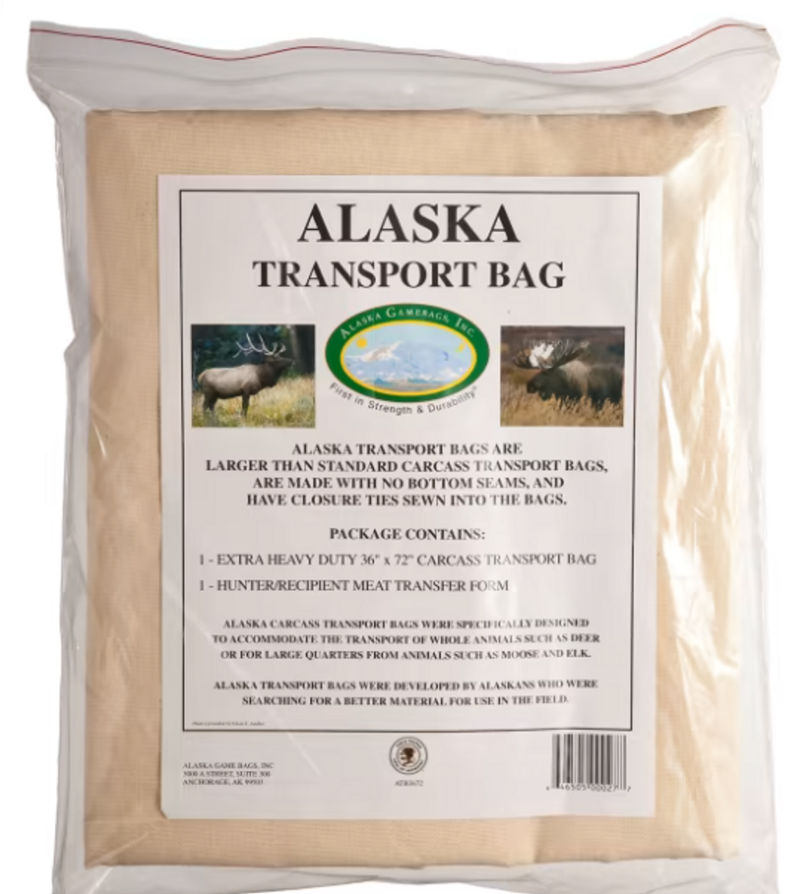 Alaska Game Bags Alaska 36''x72'' Transport Bag