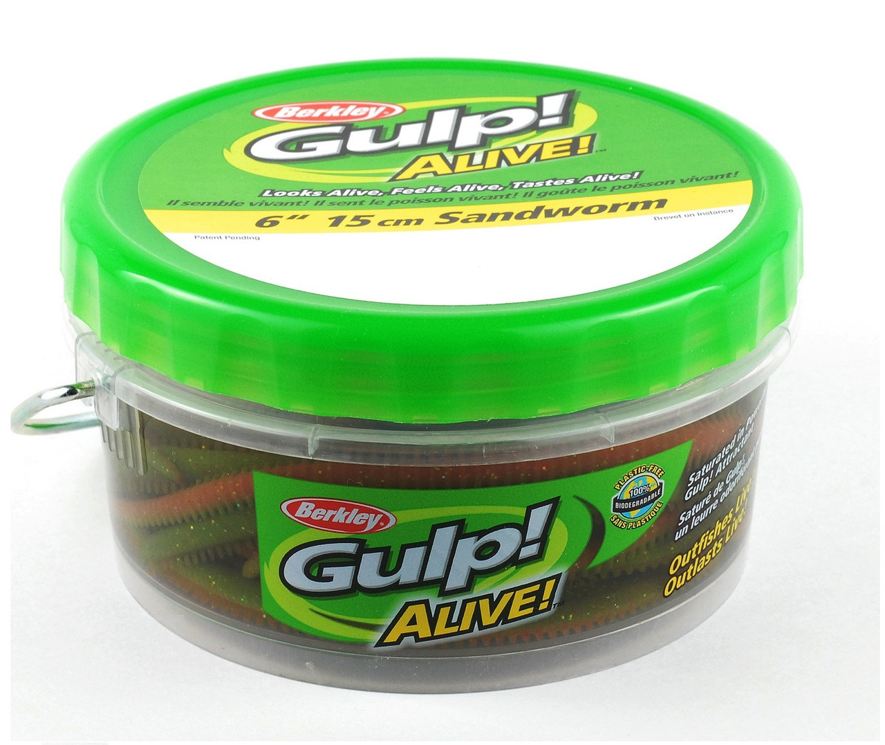 Berkley Gulp 4 Mini Earthworms, Brown - 1.1 oz jar