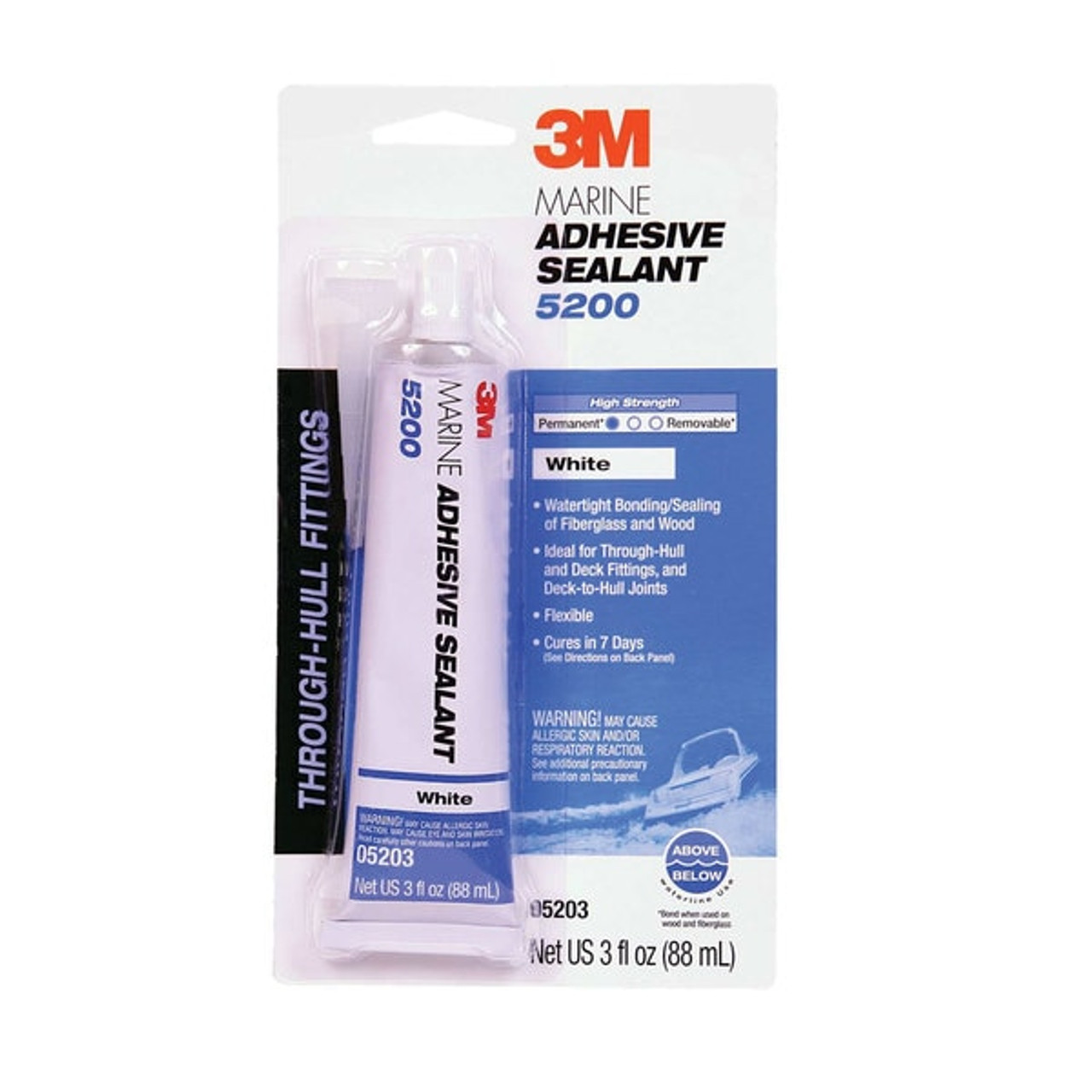 3M Marine Adhesive/Sealant 5200: White - 3oz