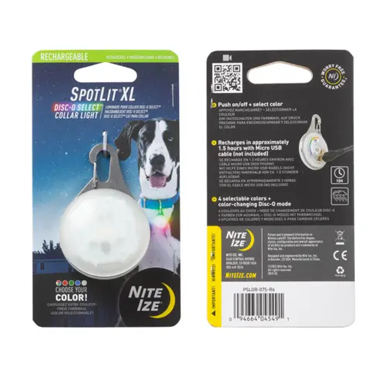 Nite Ize SpotLit XL Rechargeable Collar Light - Disc-O Select