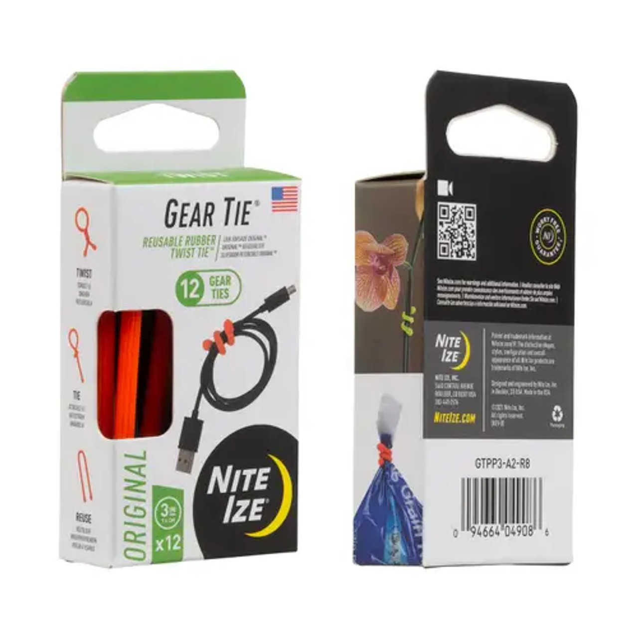 Nite Ize Gear Tie ProPack 3 in. - 12 Pack - Assorted