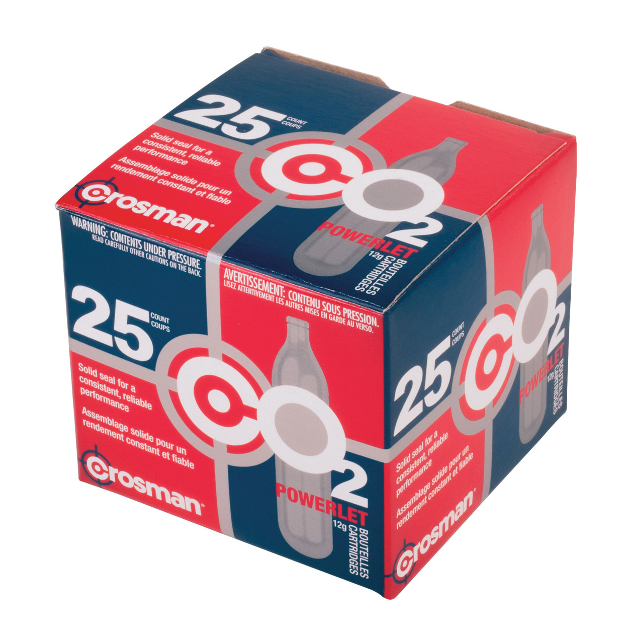 Crosman Powerlet CO2 Cartridges 25 Count, 12 Gram