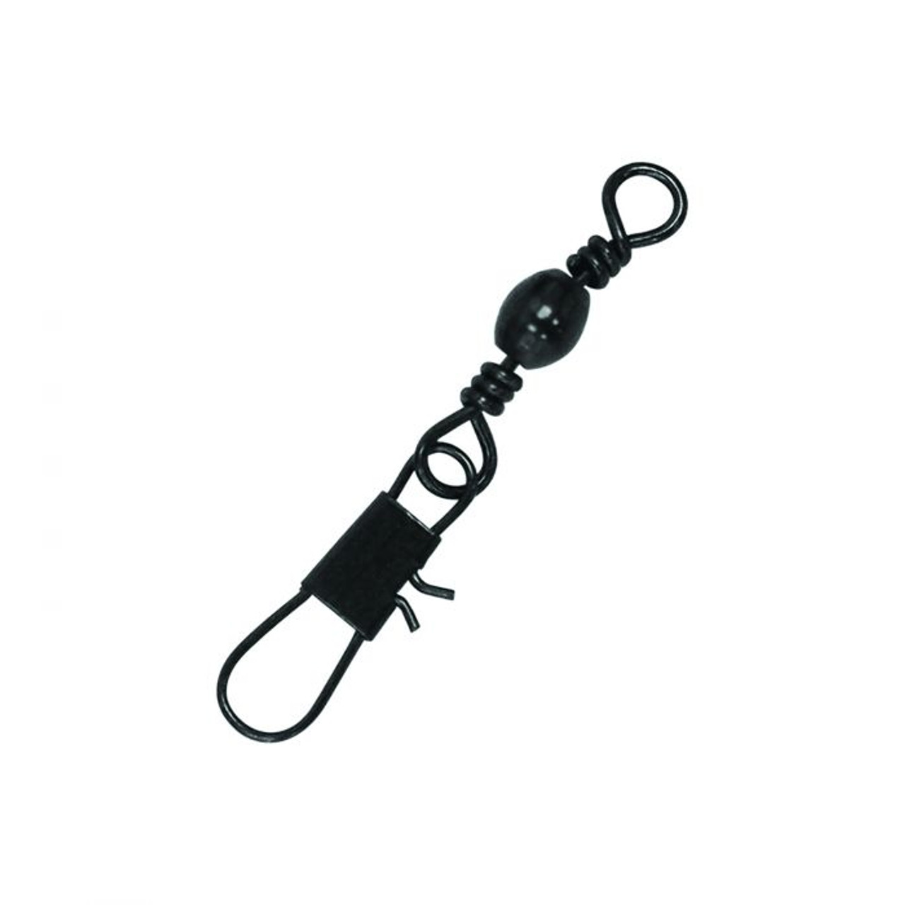 Eagle Claw Barrel Swivel w/ Interlock Snap - Black