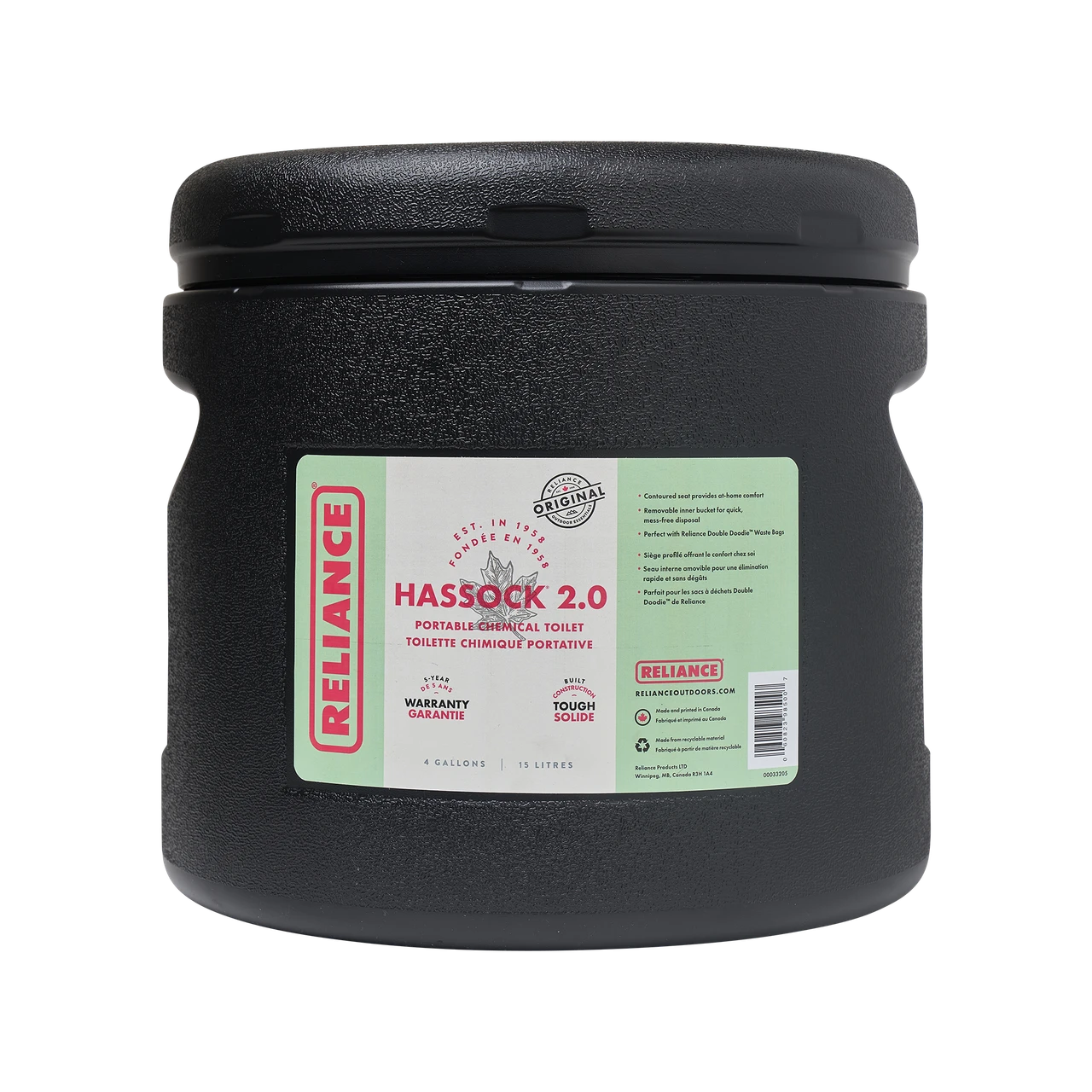 Reliance Hassock 2.0 Portable Toilet