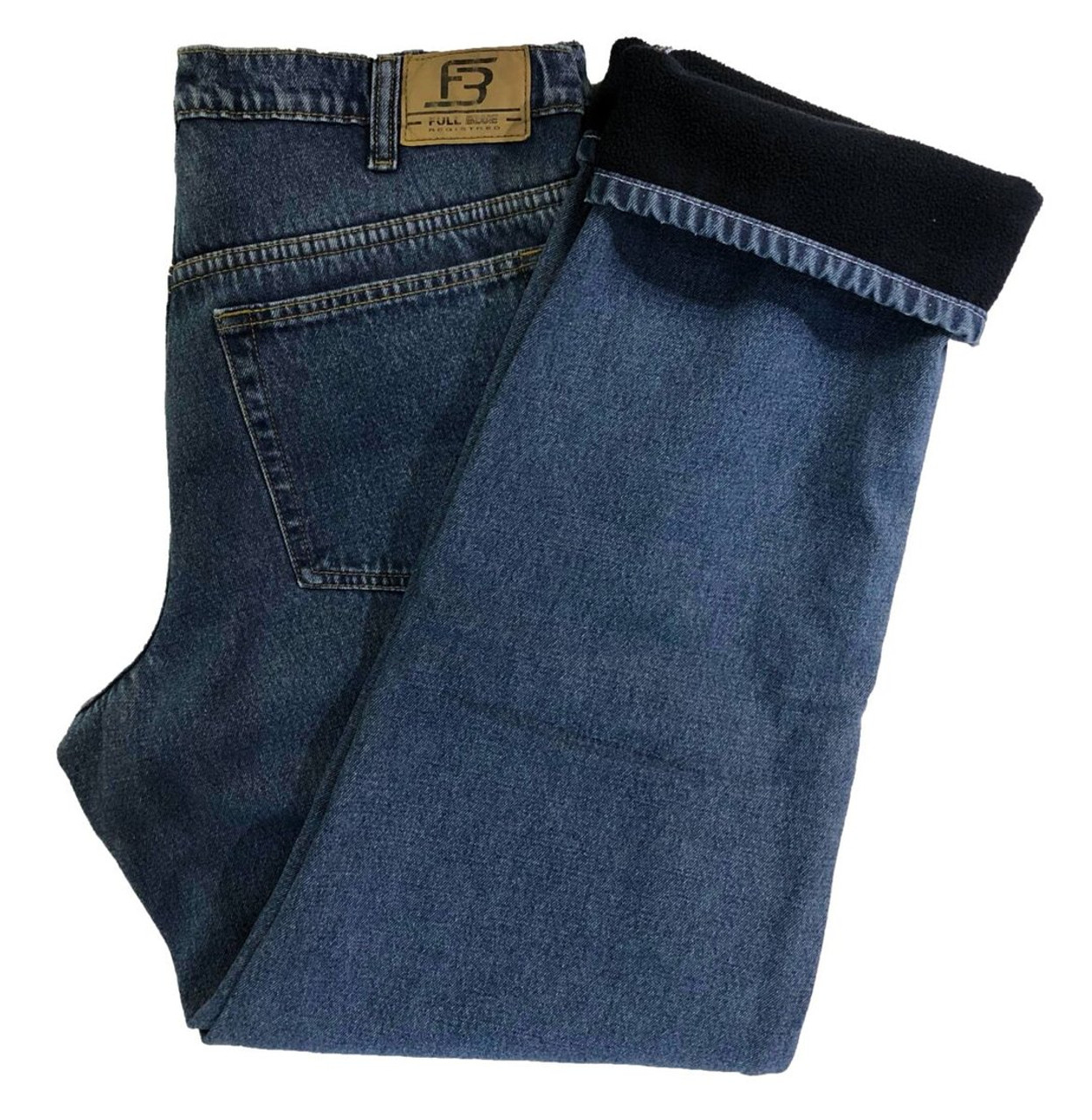 Full Blue Men's Fleece Lined Jeans