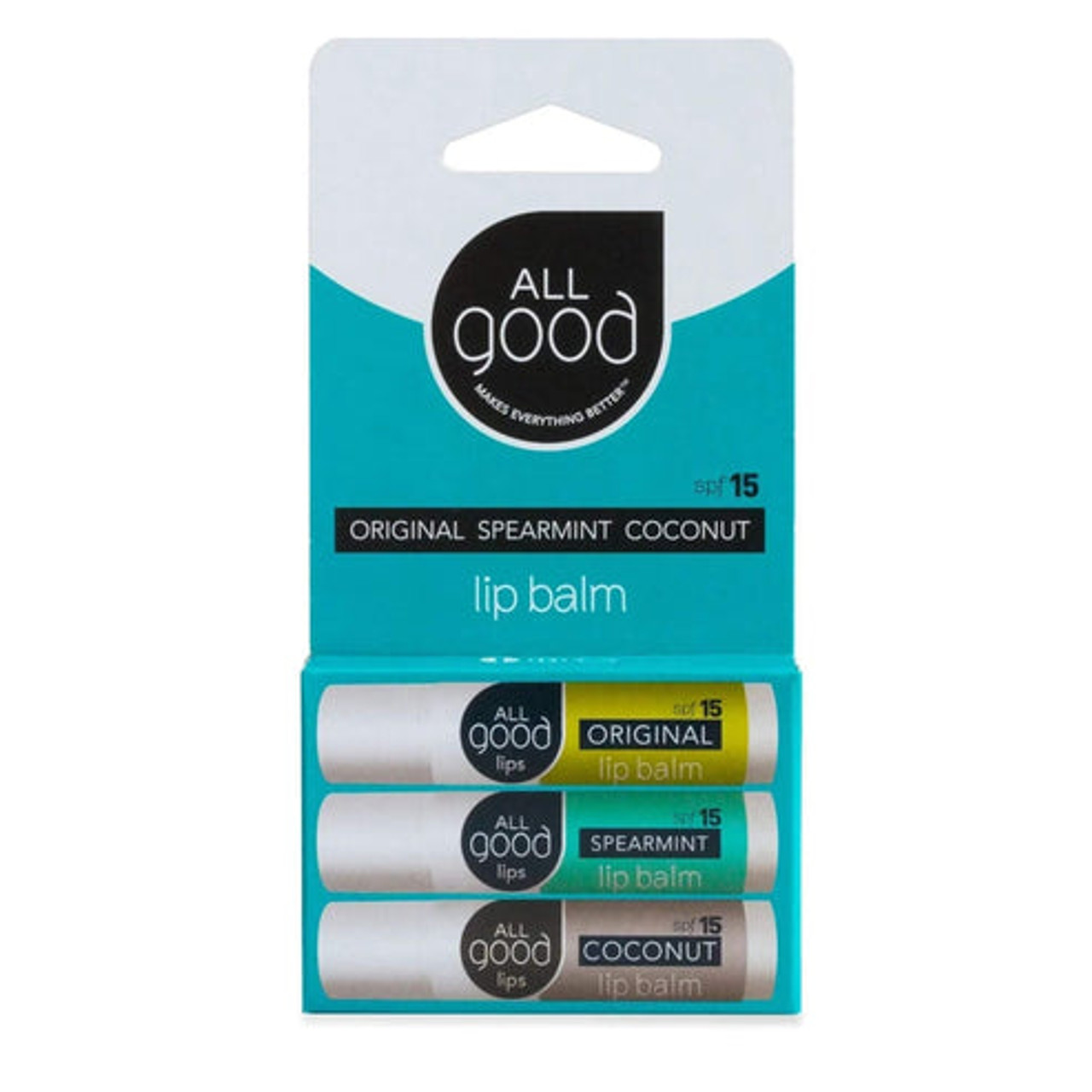 All Good Assorted SPF 15 Lip Balms - 3 Pack