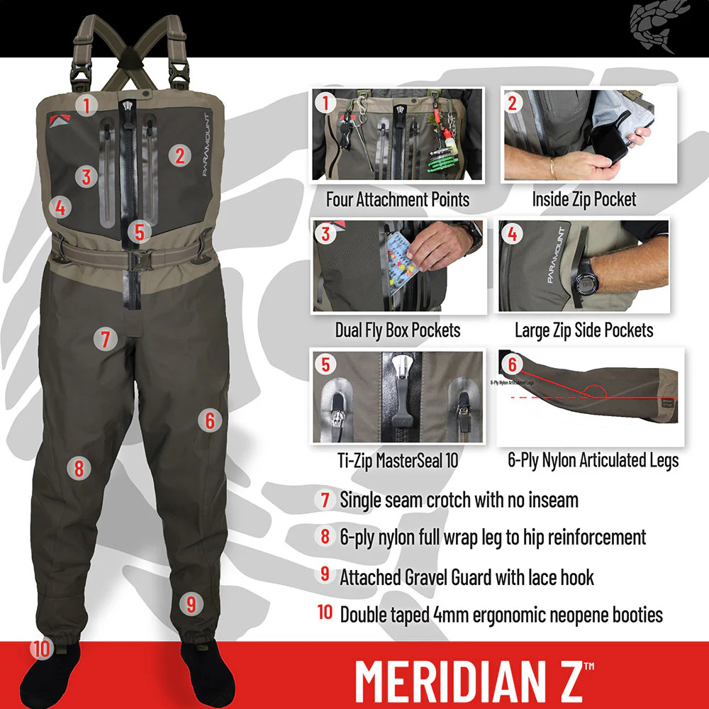 Paramount Outdoors Meridian Zippered Breathable Wader - ELK