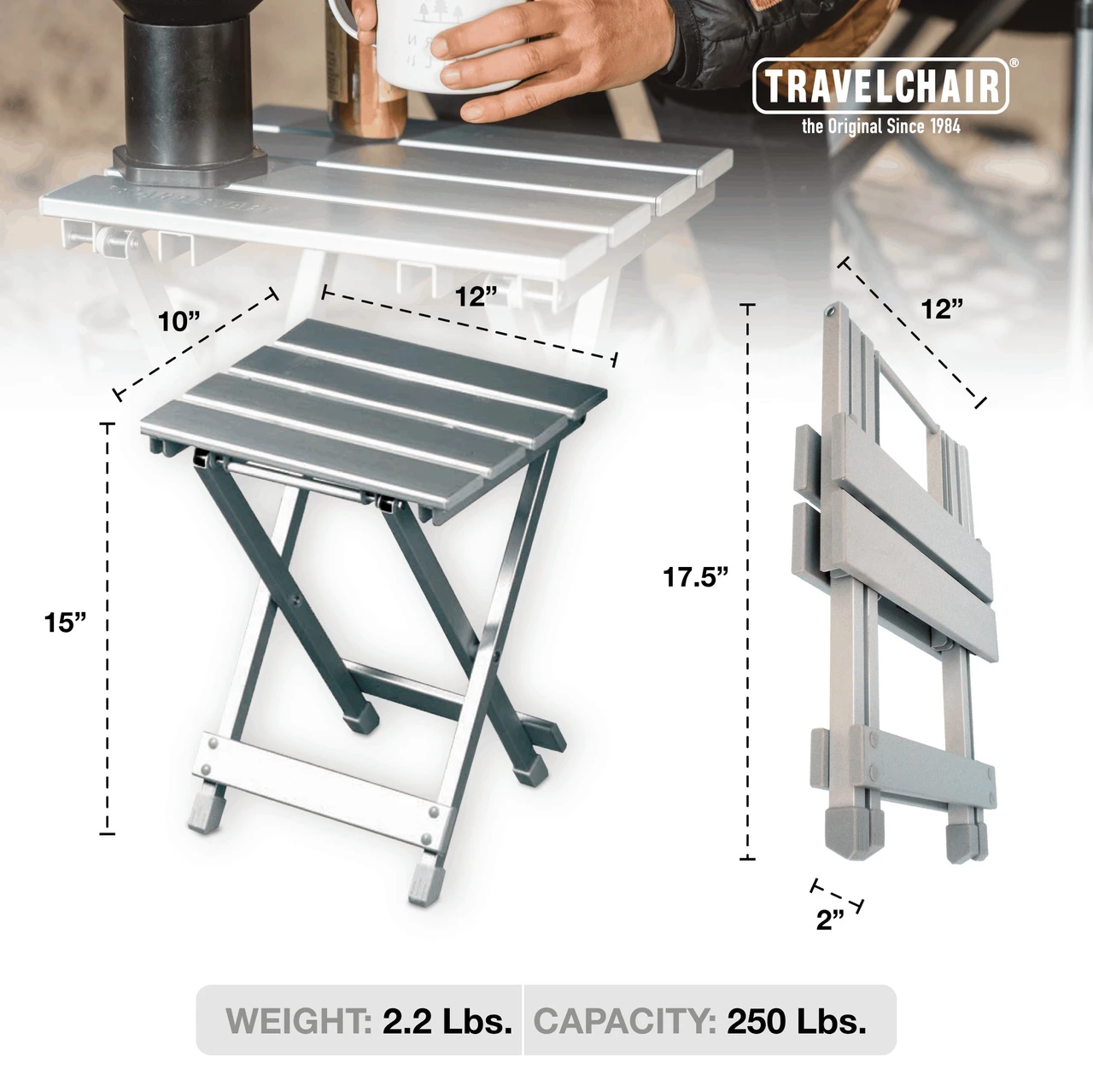 Travel Chair Aluminum Side Canyon Table