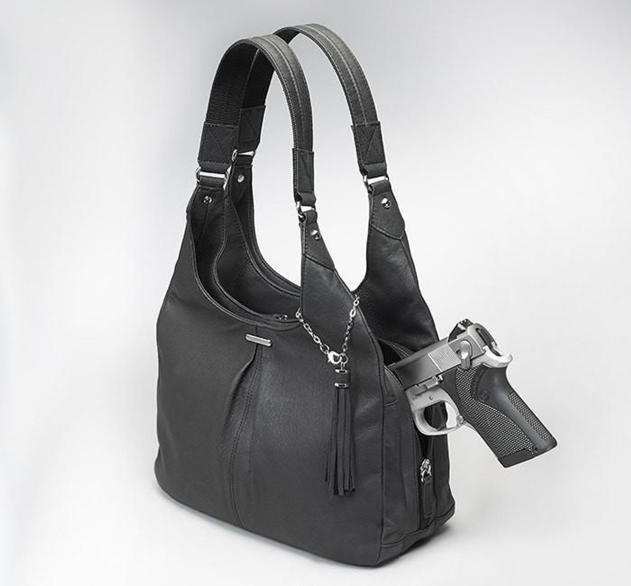 GTM Conceal Carry Pleated Slouch Bag