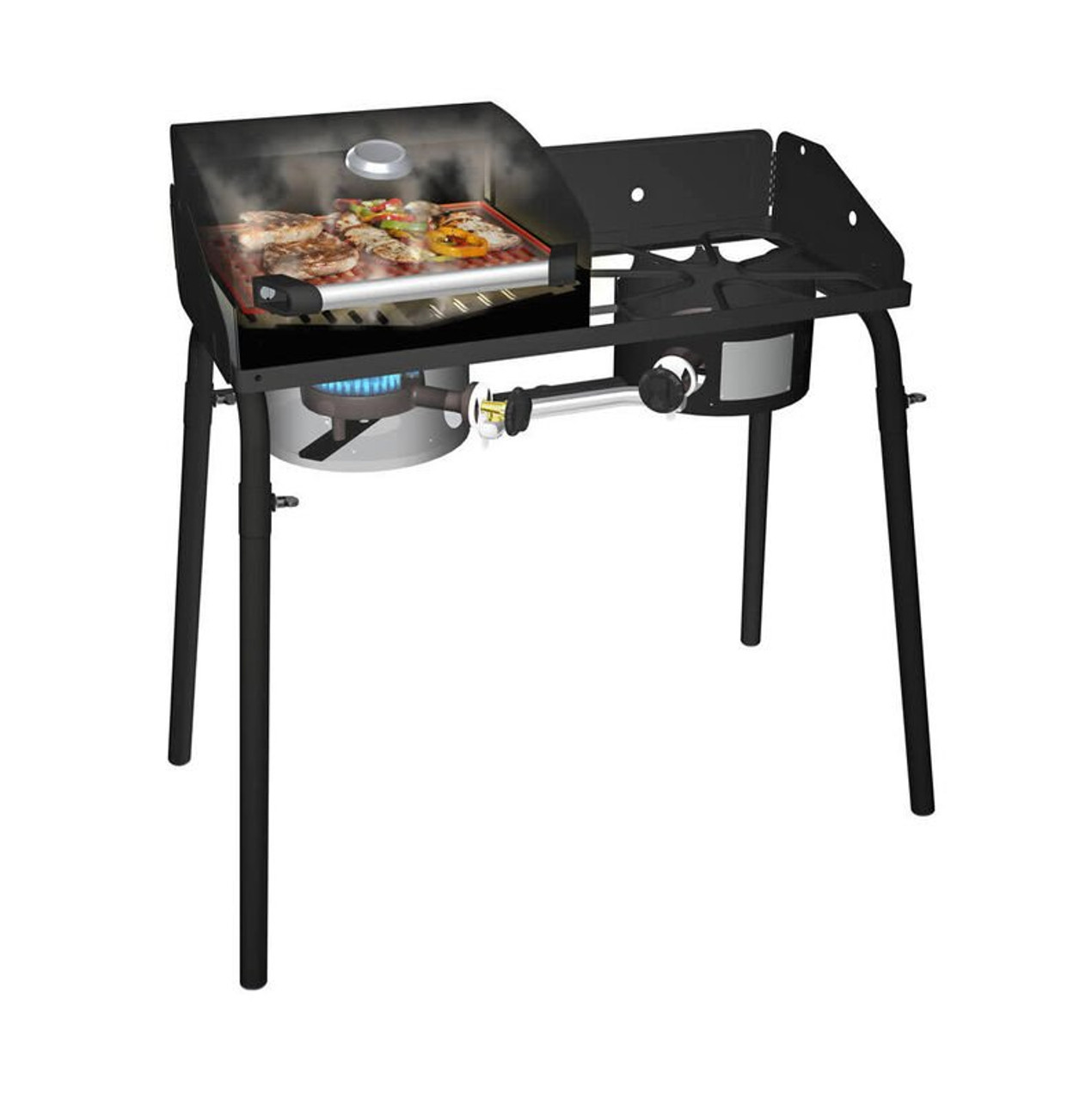 Deluxe Black BBQ Grill Box Single Burner Stove