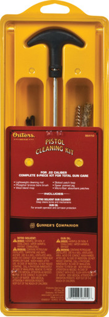 Outers Standard 40 thru 45 Cal 10mm Pistol Cleaning Kit