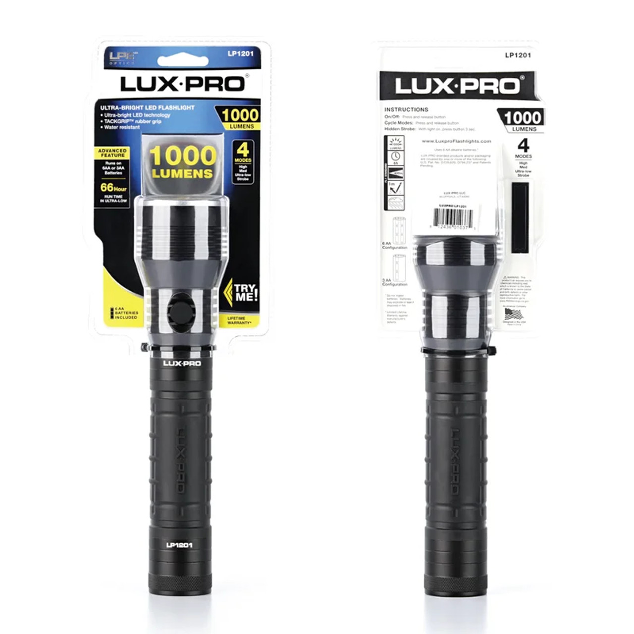 Lux-Pro Ultra Bright 1000 Lumen LED Flashlight