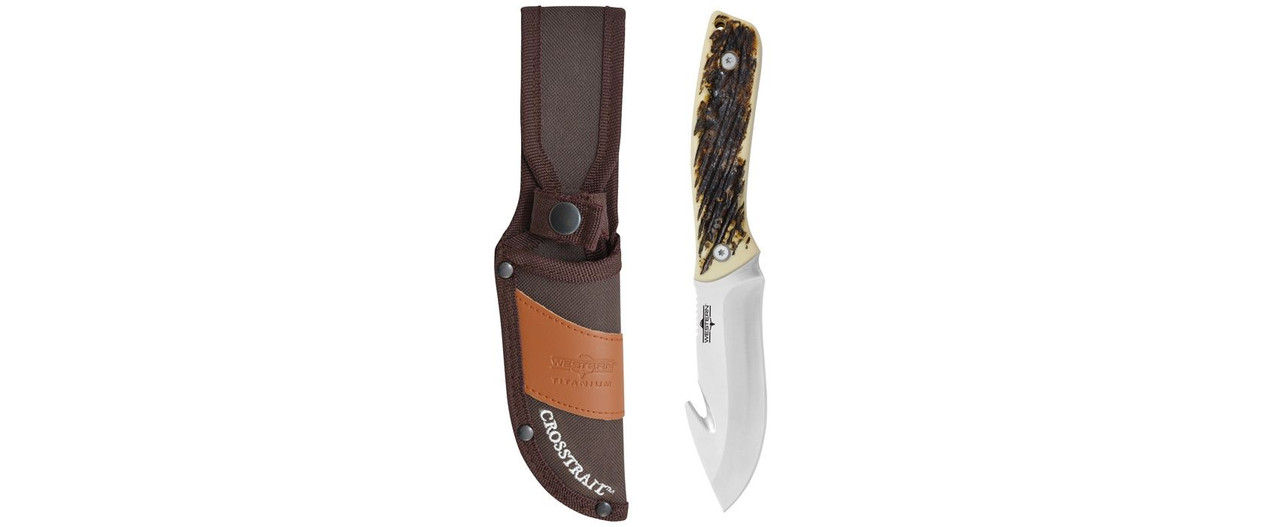 Camillus Western Crosstrail 9.25" Gut Hook Fixed Blade Knife