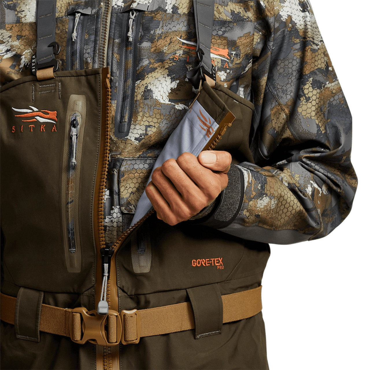 Sitka Delta Zip Wader Earth