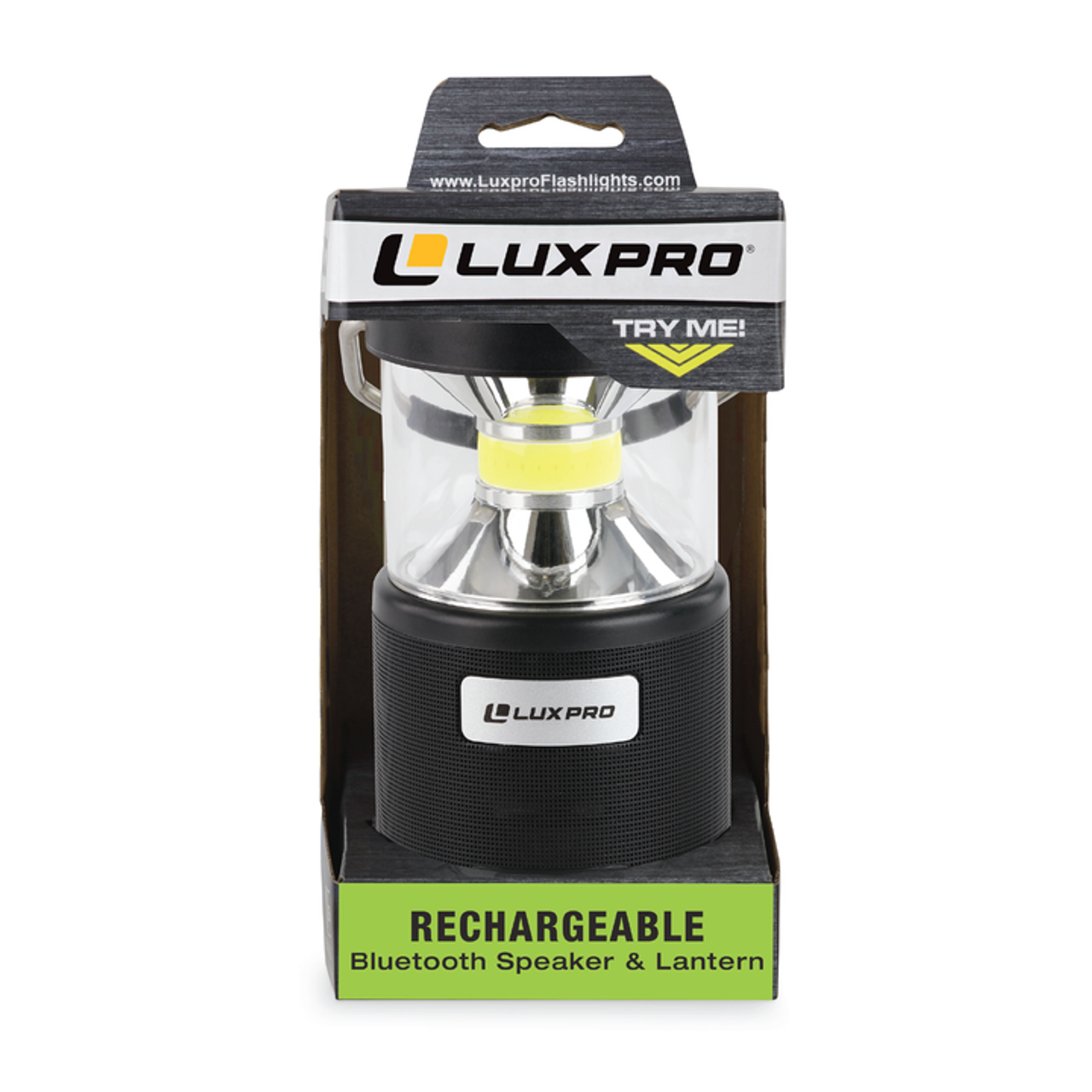 Lux-Pro LP1530 Rechargeable 572 Lumen Lantern with Bluetooth Speaker