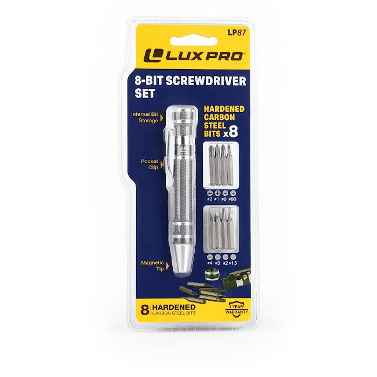 Lux-Pro LP87 8 Bit Screwdriver Set