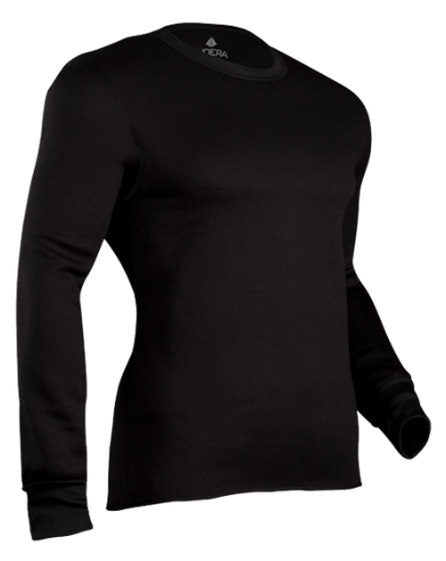 Indera Men's Military Weight Fleeced Crew - Black