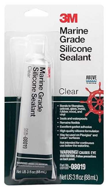 3M Marine Grade Silicone Sealant (3oz-Clear)
