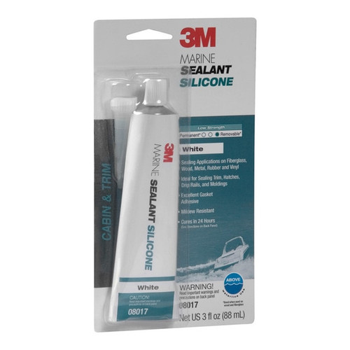 3M MG Sil Silicone Sealant White Paste Tube- 3oz