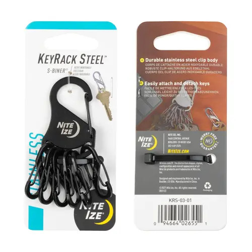 Nite Ize KeyRack Steel S-Biner - Black