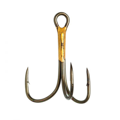 Eagle Claw Regular Shank Treble Hook - Bronze