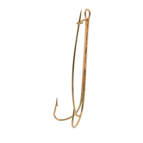 Mustad Double Live Bait/Liver Hook with Safety Pin - Bronze 4