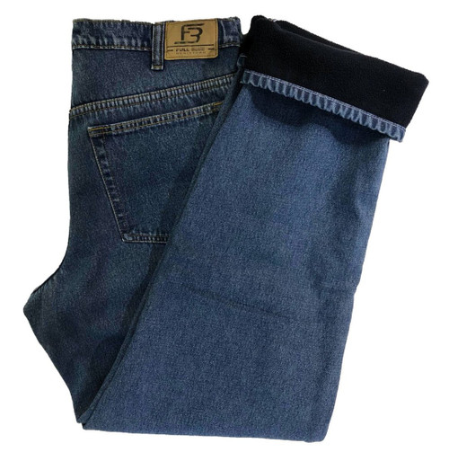 Full Blue Men's Fleece Lined Jeans