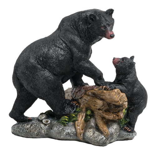 Lipco Bear And Cub On Stump Figurine Lipco Bear And Cub On Stump Figurine