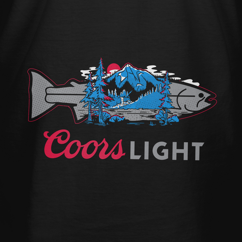 STLHD Men's X Coors Light Blue Mountains Tee XXL ONLY
