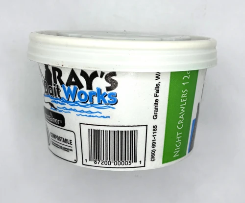 Ray's Bait Crawlers/Worms 12 CT