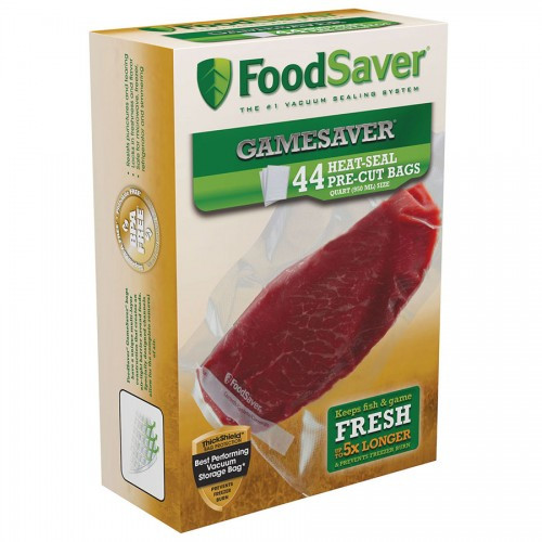 FoodSaver GameSaver Quart Vacuum-Seal Bags- 8"x 11", 44 Count