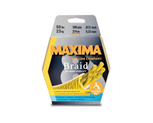 Maxima Hi-Vis Yellow Braid (300 Yards)