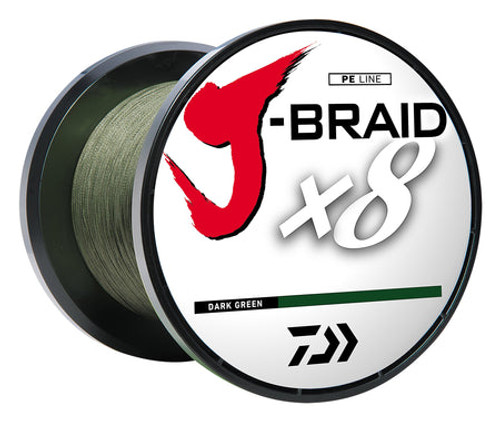 J-Braid x8 Braided Line Green (300YD)