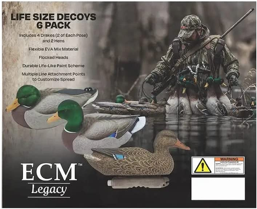 ECM Legacy Full Size Flocked Mallard (6 Pack)