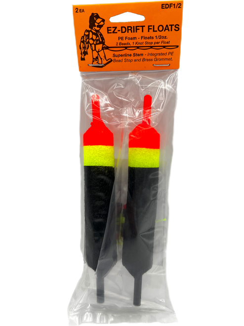 Beau-Mac 1 Oz Sliding Drift Float 2-Pack – Wooden Bobber For Freshwater & Saltwater Fishing