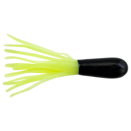 Johnson Crappie Buster Tubes 1 3/4 Black Chartreuse Glow