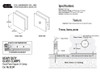 Shower Glass Clamps Square Style Fixed Panel U Clamp - Hole in Glass - 10mm to 12mm Glass