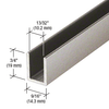 SDCD38BN 10mm Uchannel in Brushed Nickle Finish for Glass panels with dimensions