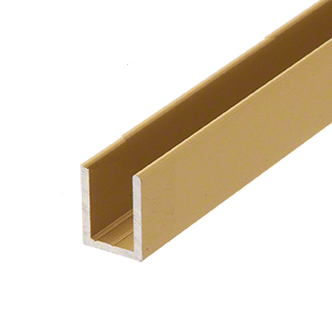 SDCD38SB Uchannel in Sating Brass / Brushed Brass for Bespoke Showers