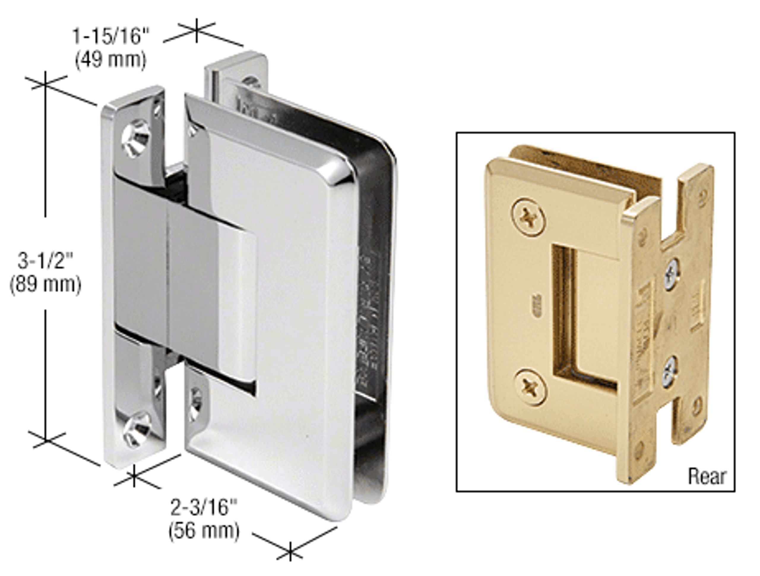 Shower Door Hinges for Glass Doors and Enclosures