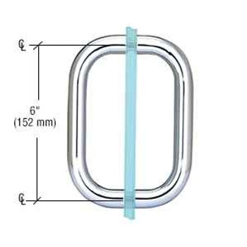 Chrome 6 Back-to-Back Solid Brass 3/4 Diameter Pull Handles Without Metal Washers Chrome 6 Back-to-Back Solid Brass 3/4 Diameter Pull Handles Without Metal Washers