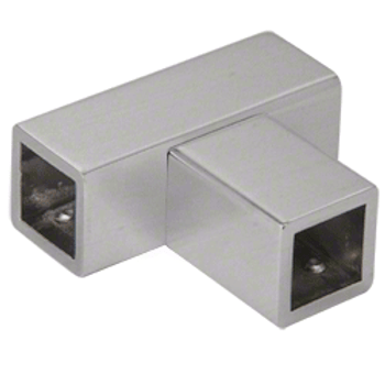 Brushed Nickel T Junction Bracket for Square Bar Brushed Nickel T Junction Bracket for Square Bar