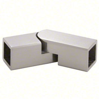 Brushed Nickel Adjustable Corner Bracket for Square Bar