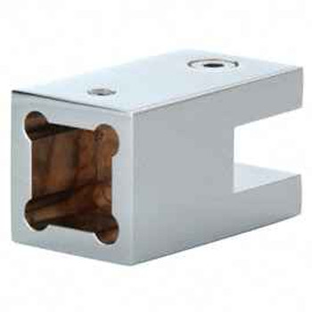 Chrome Square Cornered Support Bar Bracket for 10mm to 12mm Thick Glass Chrome Square Cornered Support Bar Bracket for 10mm to 12mm Thick Glass
