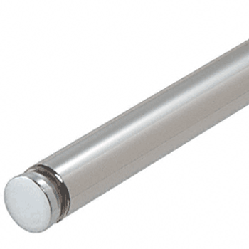 Polished Stainless 72 Tube With 1 End Cap - Shower Curtain Rod