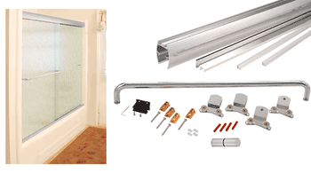 Cottage CK Series Brite Anodized 60 x 72 Cottage CK Series Sliding Shower Door Kit With Clear Jambs for 10mm Glass Cottage CK Series Brite Anodized 60 x 72 Cottage CK Series Sliding Shower Door Kit With Clear Jambs for 10mm Glass