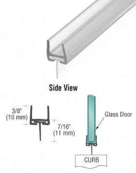 Polycarbonate Bottom Rail With Wipe for 8mm Glass Polycarbonate Bottom Rail With Wipe for 8mm Glass