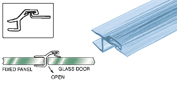 Strike and Door h Jamb With Vinyl Insert 180 Degree for 12mm glass