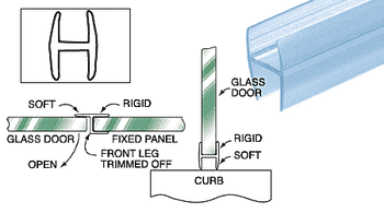 Multi-Purpose H Wipe Seal With Extra Soft Twin Legs For Shower Door